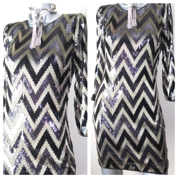 BEBE Sequin Cocktail Dress - Picture 4 of 8